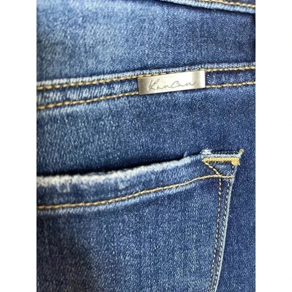 KanCan Quinn Mid Rise Ankle Flare Jeans Raw/Split/Frayed hem size 29 - Picture 6 of 11